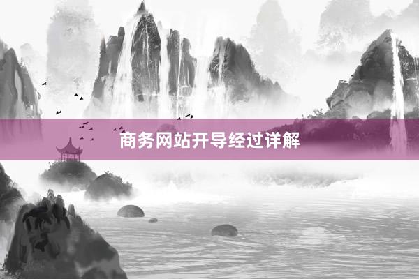 商务网站开导经过详解